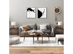 Vidaxl Mesas De Apoio 2pcs 40x40x35cm Deriv. Madeira Carvalho Castanho