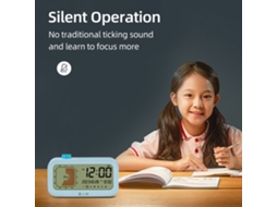 Temporizador Visual para Crianças com Tela Lcd Função Cronômetro Silencioso para Cozinha Sala de Aula Escola | S/MARCA