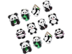 Abaodam Conjunto de 12 Clipes de Acrílico Decorativos com Design de Panda, Multiuso para Mesa e Festas, Clipes de Papel Seguros