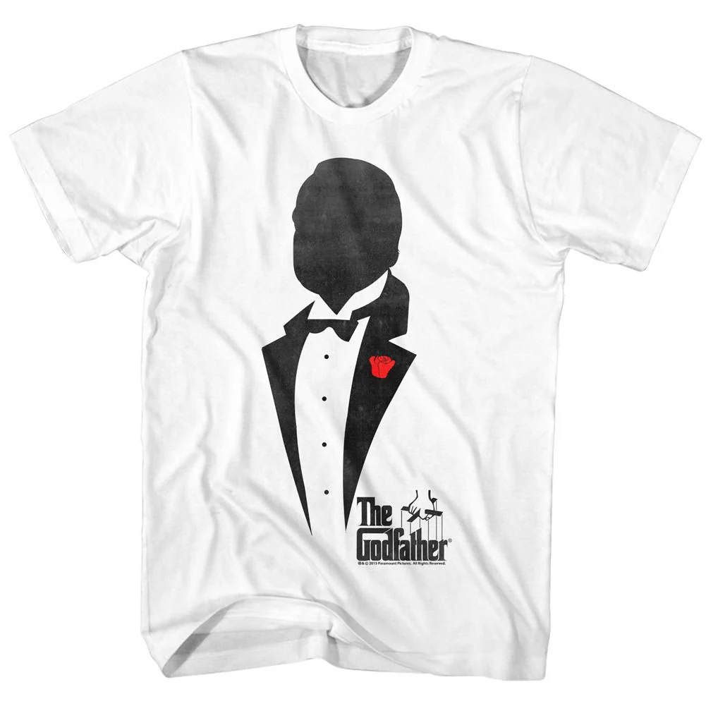 Rockinstone Godfather Movie Silhouette White Adult T-shirt Size:m