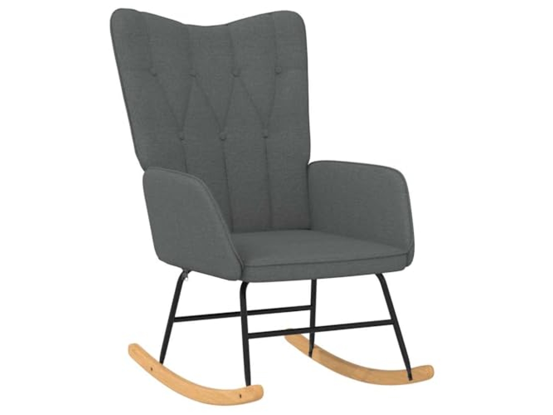 Rocking Chair, Rocking Chairs Vidaxl Cinzeto Tecido