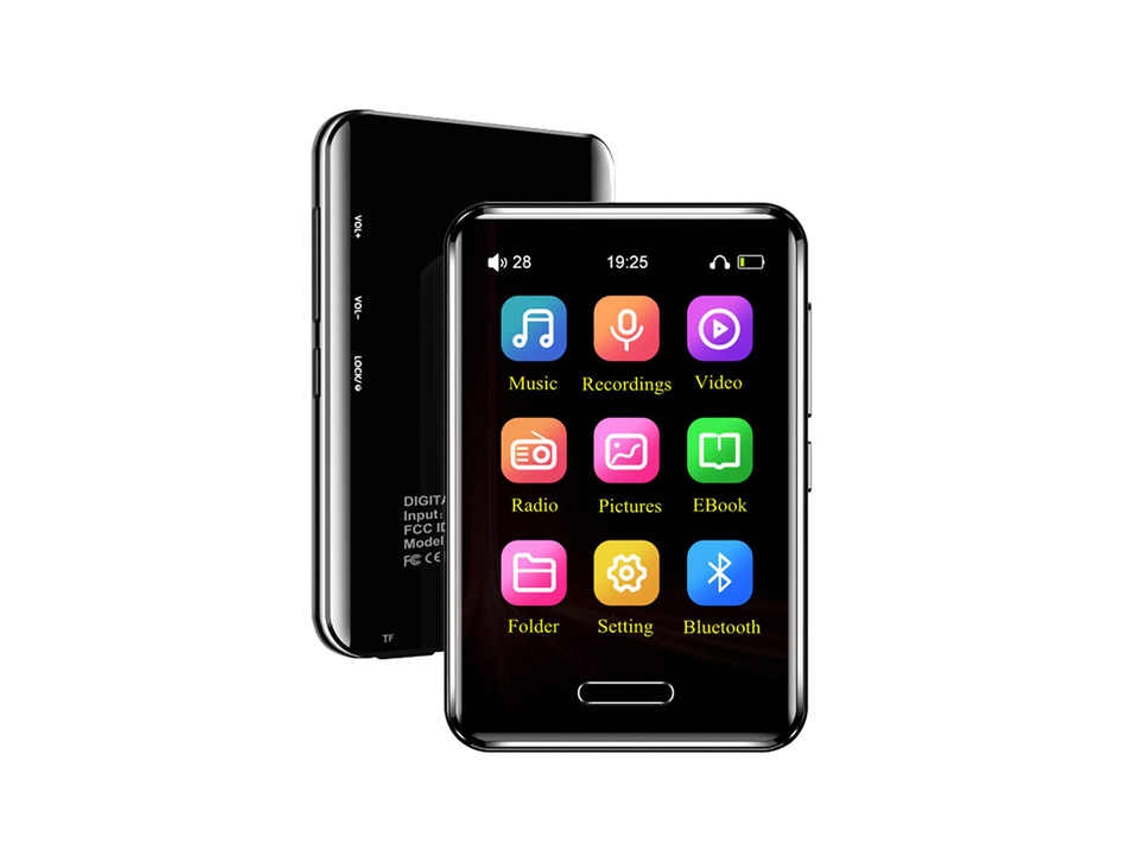 Leitor De Mp3 De Metal De 2,8 Polegadas Com Ecrã Táctil, Bluetooth, Mp4, Cartão Sem Perdas, Qualidade De Áudio Sem Perdas 8 Gb Sfushos