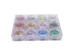 12pcs Pó De Arte De Unha Glitter Brilhante Pigmento Para Decoração Diy Salão De Beleza Unhas