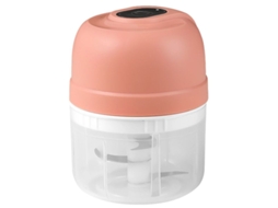 Mini Processador De Alimentos Elétrico Com Botões, Cor Rosa