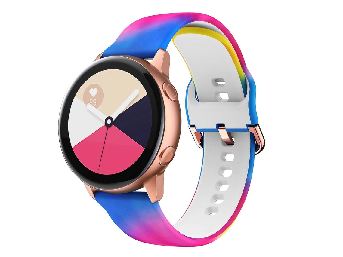 Pulseira De Silicone Com Estampa De Pata Branca Para Samsung Galaxy Watch 42mm