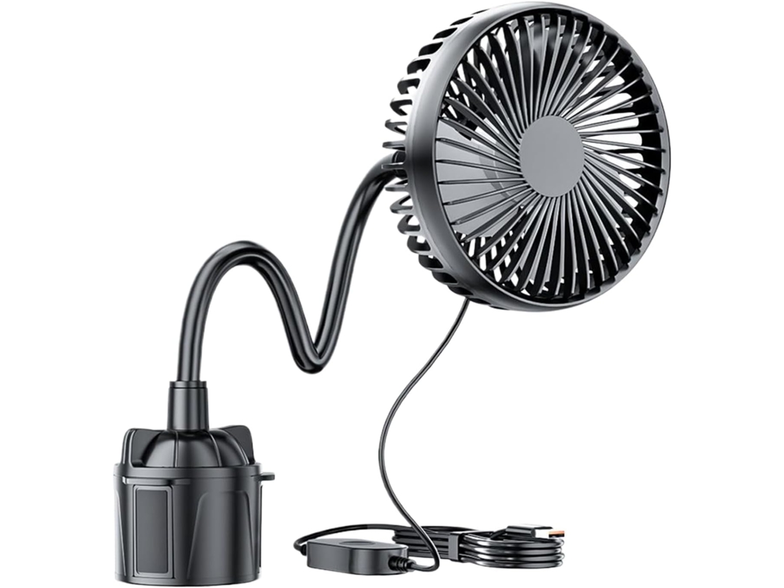 Ventilador Para Porta Copos De Carro 12v 24v, 3 Velocidades, Recarregável
