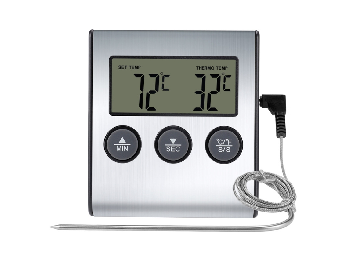 Termômetro Digital LCD para Alimentos com Sensores de Sonda AQUAFORGE