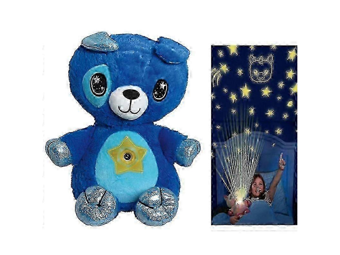 Ontel Star Belly Dream Lites, Luminária Noturna em Formato de Bichinho Pelúcia, Cachorrinho Azul Aconchegante e Urso BRILVIBERA