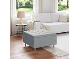 Vidaxl Otoman Com Armazenamento Cinzento-claro 80 X 80 X 45 Cm Tecido