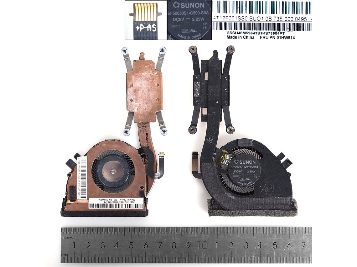 Novo ventilador para laptop Lenovo X240 X250 com dissipador de calor compatível com 90