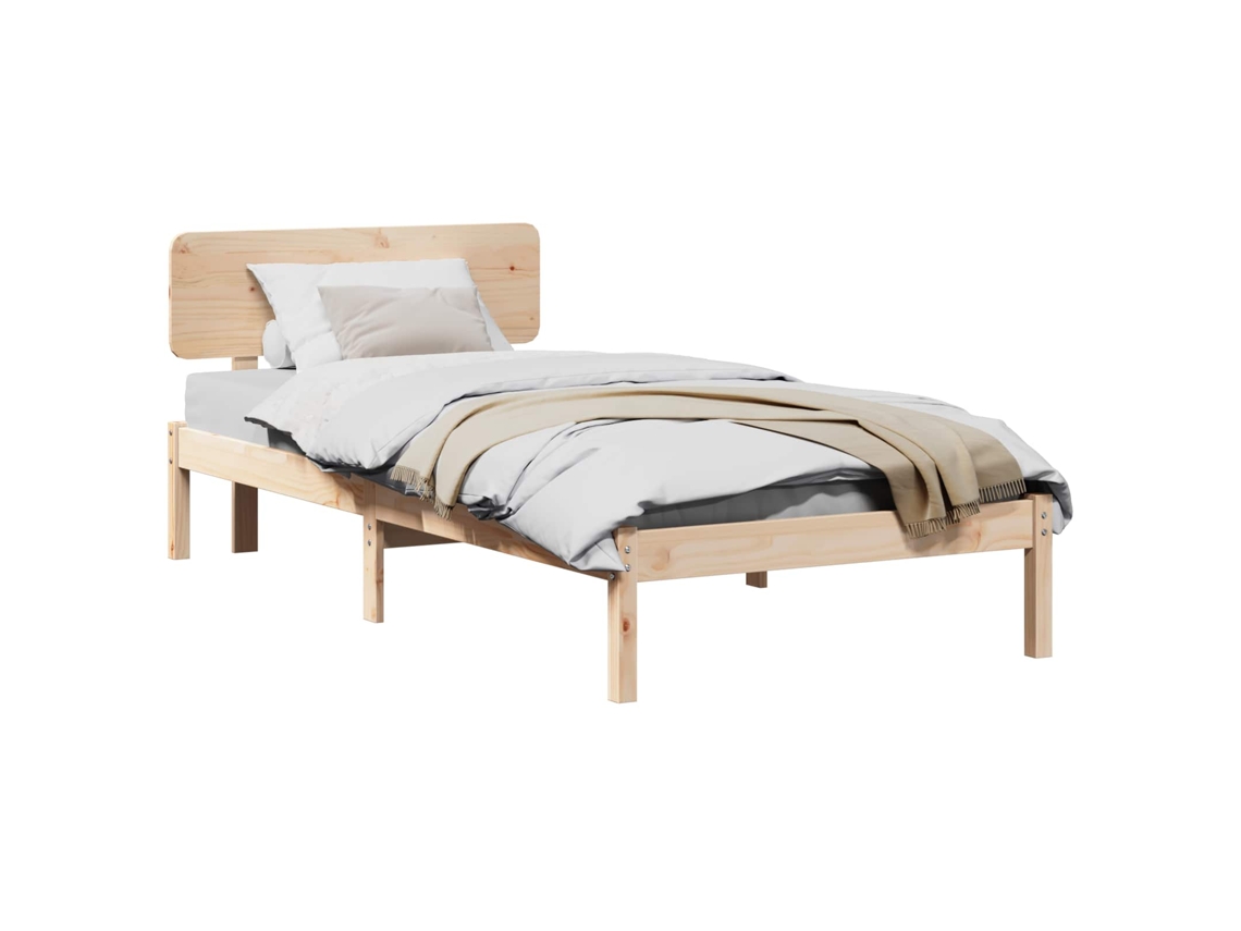 Estrutura da Cama com Cabeceira Natural 90 X 200 Cm MAISON EXCLUSIVE