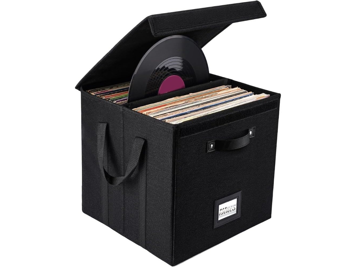 Caixa Para Guardar Discos De Vinil, Bolsa Linho 33 Cm (13 Polegadas) Armazenar Álbuns Lp, Comporta