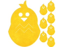 8 Capas para Cubiertos de Páscoa em Forma de Galinha Bolsas Decorativas para Utensílios Favoritos de Festa 16x11cm Amarillo