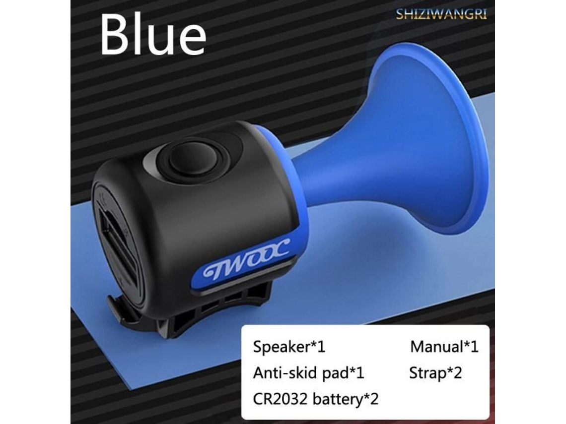 Sino Buzina de Bicicleta Campainha de Bicicleta Elétrica 120Db Buzina de Guiador À Prova D'Água Capa de Silicone Acessórios Azulf90010