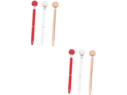 Conjunto De 6 Canetas Esferográficas Nuobesty Com Cristais E Strass