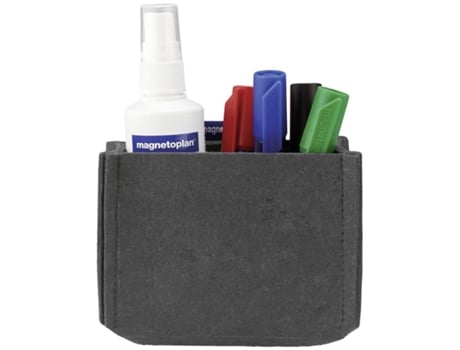 Magnetoplan Stifteköcher Magnetotray, Medium, Grau Aus Filz, Hergestellt Aus 100 Recycelten Pet Flaschen, 1 Stück (1 Magnetoplan Holtz