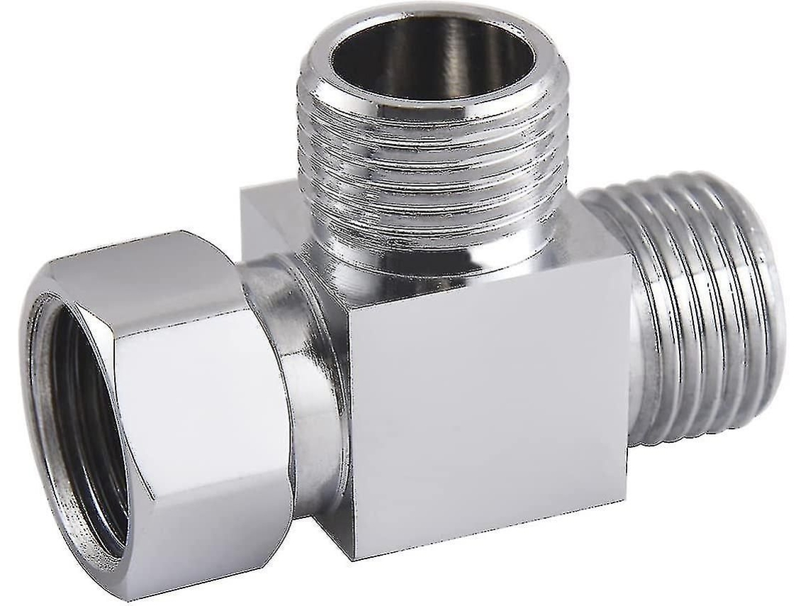 Conector T De Latão Cromado De 1/2 Polegada Com Válvula Angular E Porca Removível