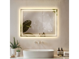 Tectake Espelho De Casa De Banho Clara Com Led, Regulável Y 3 Cores De Luz, Antracite