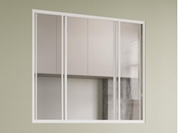 Janela de correr em alumínio lacado branco 120X105 Cm Ravena VENTE-UNIQUE.PT