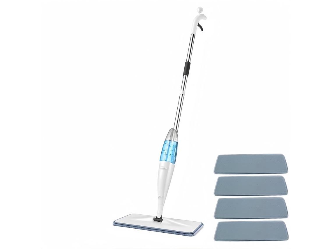 Mop De Cozinha Prático E Giratório Com Spray
