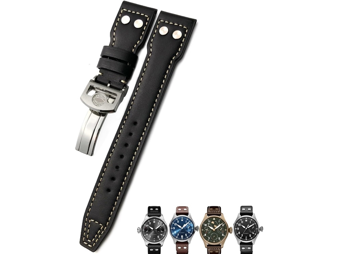 Pulseira de couro de 19 Mm 20 de alta qualidade fácil nylon confortável flexível resistente durável desgaste 20 Mm | S/MARCA