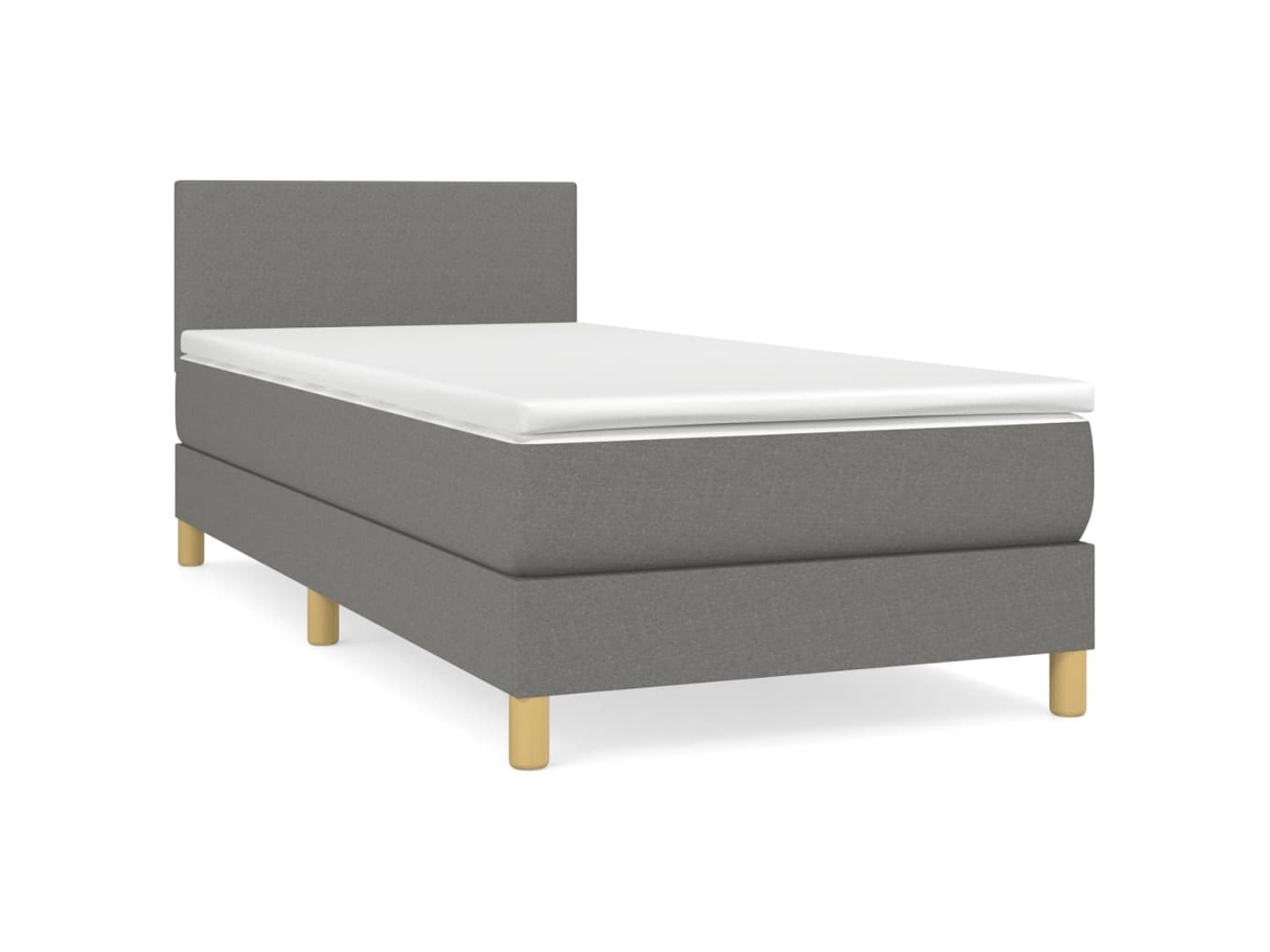 Box Spring Bed, Box Spring Beds Vidaxl Cinzeto Tecido (90 X 200 Cm)