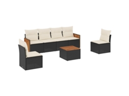Garden Sofa Set, Garden Sofa Sets Vidaxl Preto Rattan / Vime (n/a)