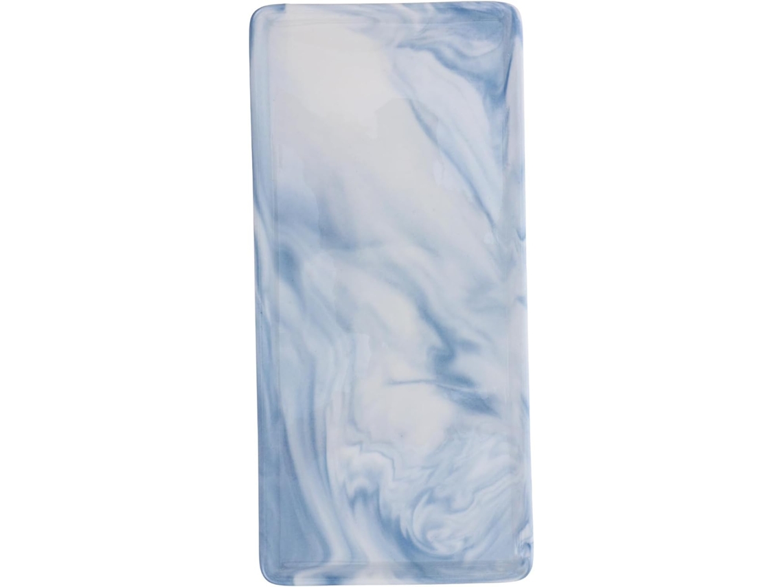 Bandeja De Cerâmica Para Banheiro Retangular, Estilo Mármol Azul