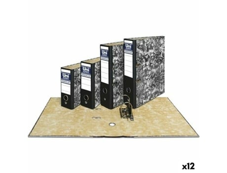 Arquivador de Alavanca UNIPAPEL Novoclas 35 X 29 X 7,5 Cm Preto A4 12 Un