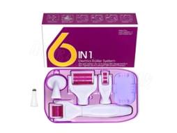 Roller Microagulhas Kit 6 Em 1 Para Rosto E Corpo Cabeça Crecimiento Ohpa Drs6