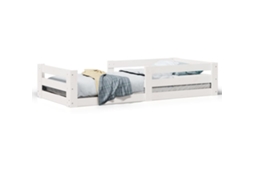 Estrutura Da Cama Vidaxl Branco Madeira De Pinho Maciça (197 X 82 X 41.5 Cm)