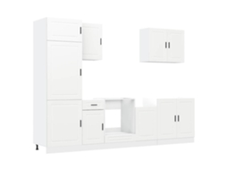 Conjunto 7 Armário de Cozinha Conjunto Kalmar VIDAXL Branco