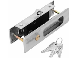 Fechadura De Embutir Para Porta Vidro Deslizante Em Liga Zinco, Adequada Para Portas Com Espessura De 35mm A 45mm 1 Conjunto
