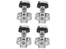 Conjunto De 4 Dobradiças Sobreposição Total Para Portas Armário Com
