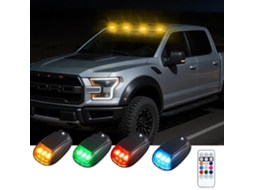 Luz Solar Para Teto De Carro 8 Cores Estroboscópica Luzes Navegação Led À Prova D Água Sinalizador Com Sensor Vibração