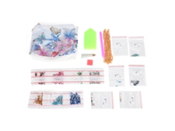 Billetera De Pintura De Diamantes De Cuero Pu Blanco Bolso Con Cadena Diy Manual Regalo Para Mujeres