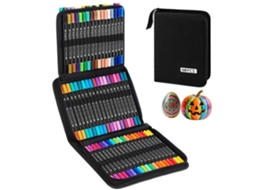 Canetas Aquarela de Ponta Dupla Laváveis, Perfeitas para Pintura Criativa e Criação Artística, Pacote com 100 Unidades AQUAFORGE
