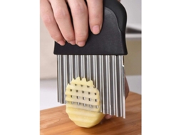 Cortador De Batata Frita Em Aço Inoxidável Para Fatias De Waffle Ajustável Manual