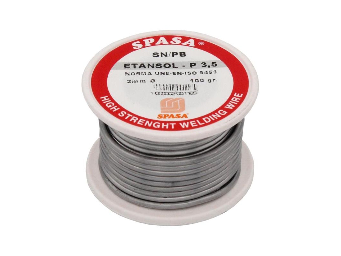 Estaño Plomo 3,5 100gr. 2mm. Etansol Rollo Spasa