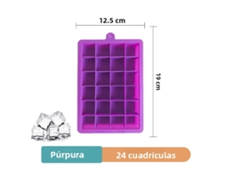 Forma de Gelo Grande de Silicone , Ideal para Fazer Gelo em Casa e de Forma Ecológica. MDUG (roxa, com 24 Compartimentos)