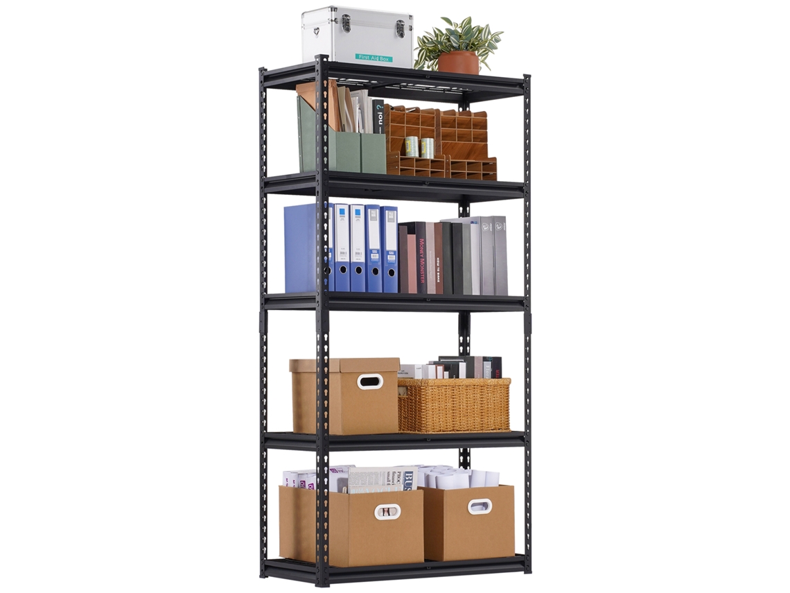 Prateleiras de Armazenamento 406,4 X 914,4 1828,8 Mm, Capacidade Carga 907 Kg, Garagem Resistentes 5 Níveis, Metal Ajustáveis para Cozinha, Depósito,