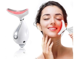 Massageador Facial Antienvelhecimento para Pescoço e Olhos com 45 Níveis de Aquecimento, Alta Frequência Vibraçã o Aparelho Antirrugas GOKOCO
