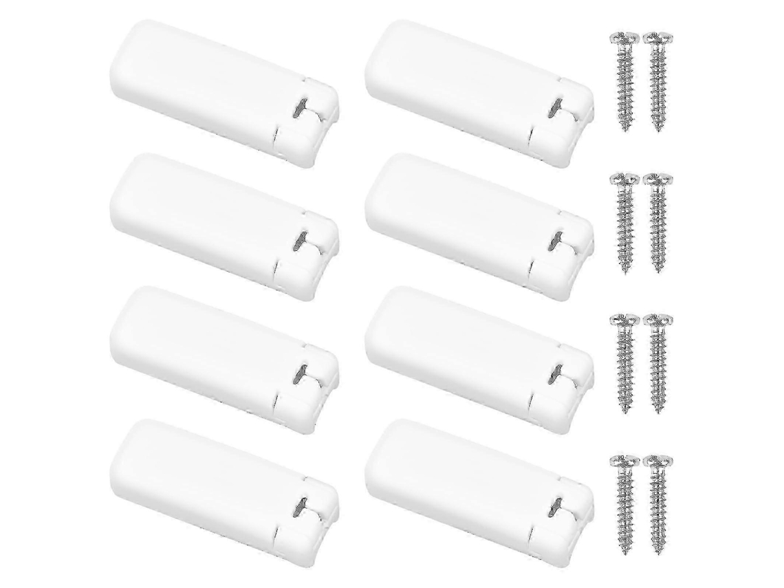 Kit De 8 Peças De Reposição Com Pregas, Suportes De Fixação E Sapatas Para Persianas Plissadas Tensionadas Com Adesivo Na Parte Traseira