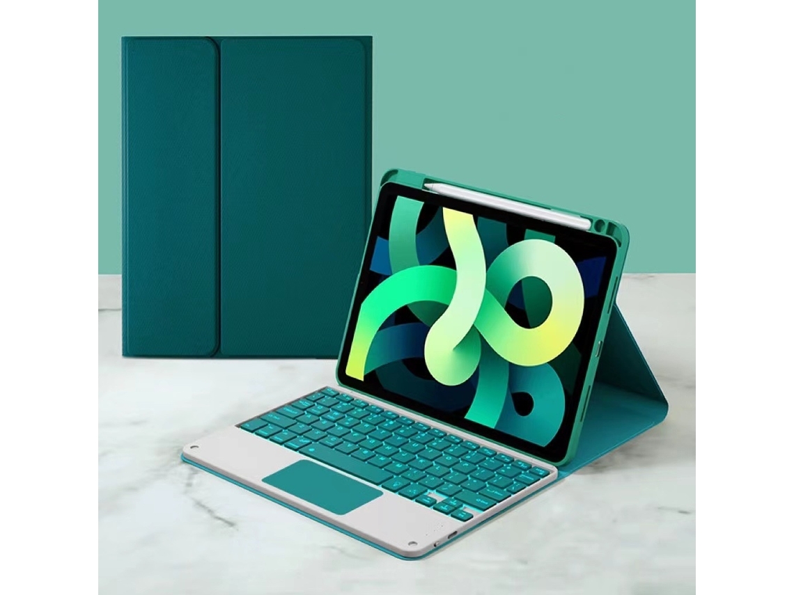 Capa Com Teclado Bluetooth Para Redmi Pad 10.6 Com Retroiluminação, Verde