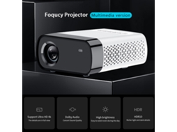 Projetor Mini Foqucy 1080p Hd 1800lumens Led