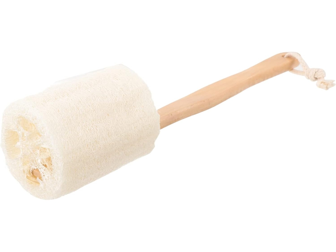 Escova Esfoliante De Bucha Vegetal Natural Frcolor Para Uso Doméstico, Feita De Madeira, Para Limpeza E Esfoliação Da
