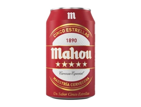 Cerveja MAHOU 5 Estrellas Lata (0.33 L - 24 Unidades)