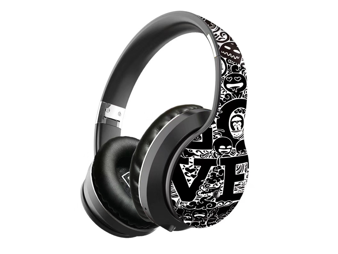 Auscultadores Bluetooth TRUMSEN B1Over Ear Preto e Prata