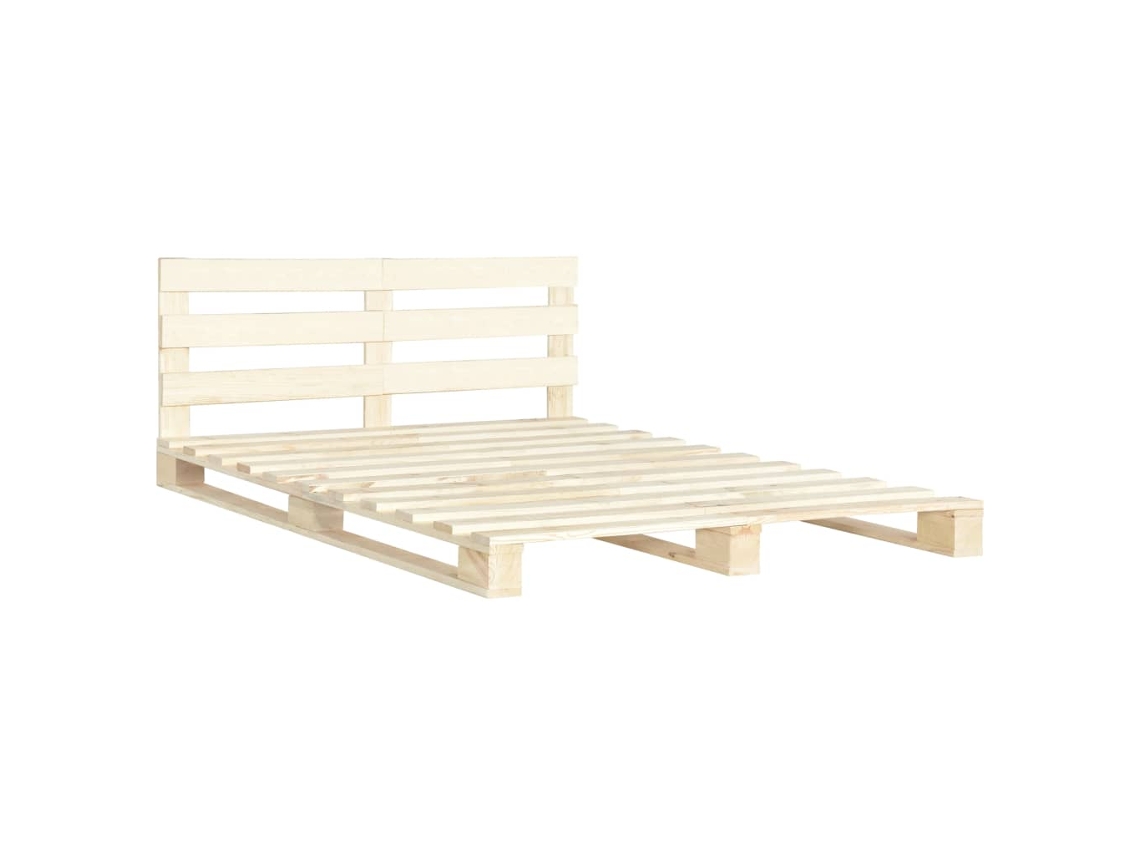 Estrutura de Cama em Paletes Pinho Maciço 160x200 Cm MAISON EXCLUSIVE