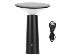 2026 lâmpada de Mesa Led Recarregável com Controle Táctil, Ajustável, Proteção Ocular e Bateria, Preta
